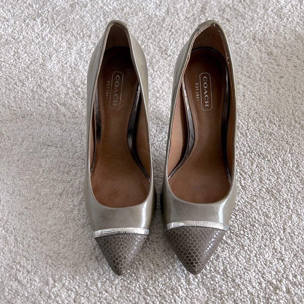 Coach pumps in size 5. 4 inch heels.